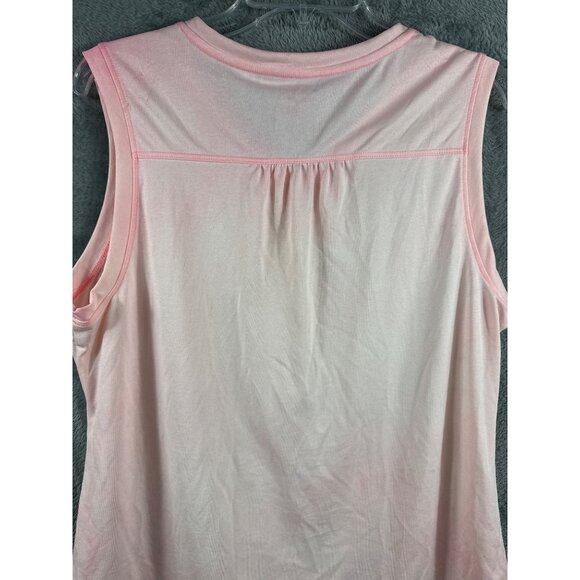 Danskin Now Womens Pink Sleeveless Athletic Tank Top L Loose Fit - Picture 9 of 9